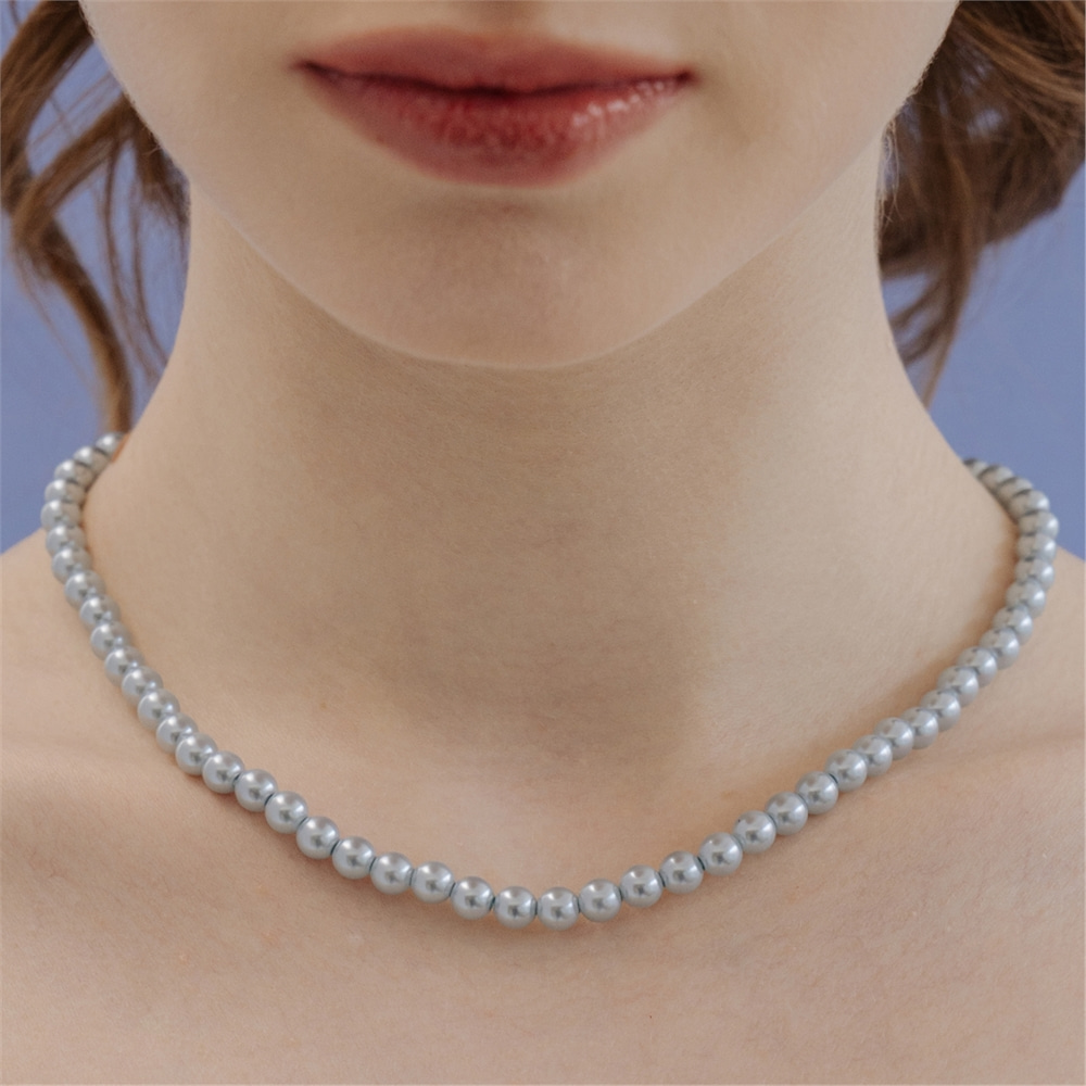 [하스] [Silver925] HTY031 Sky blue pearl necklace