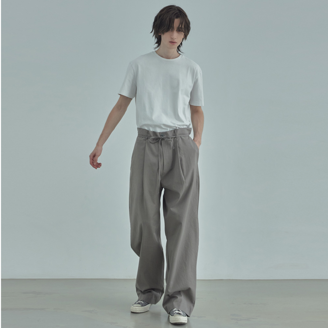 [라드에디션]washing cotton belted chino pants-grey