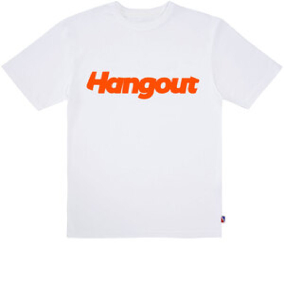 [행아웃] Joo-Hwang Reflective Vertical Logo T-Shirt (White)