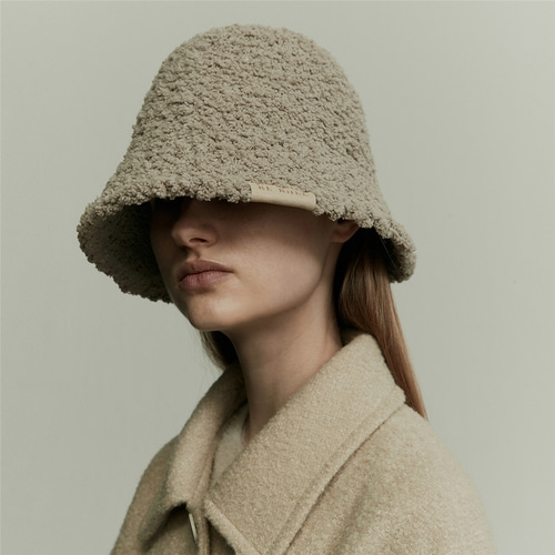 [N][리이] FAUX SHEARLING BELL HAT GINGER