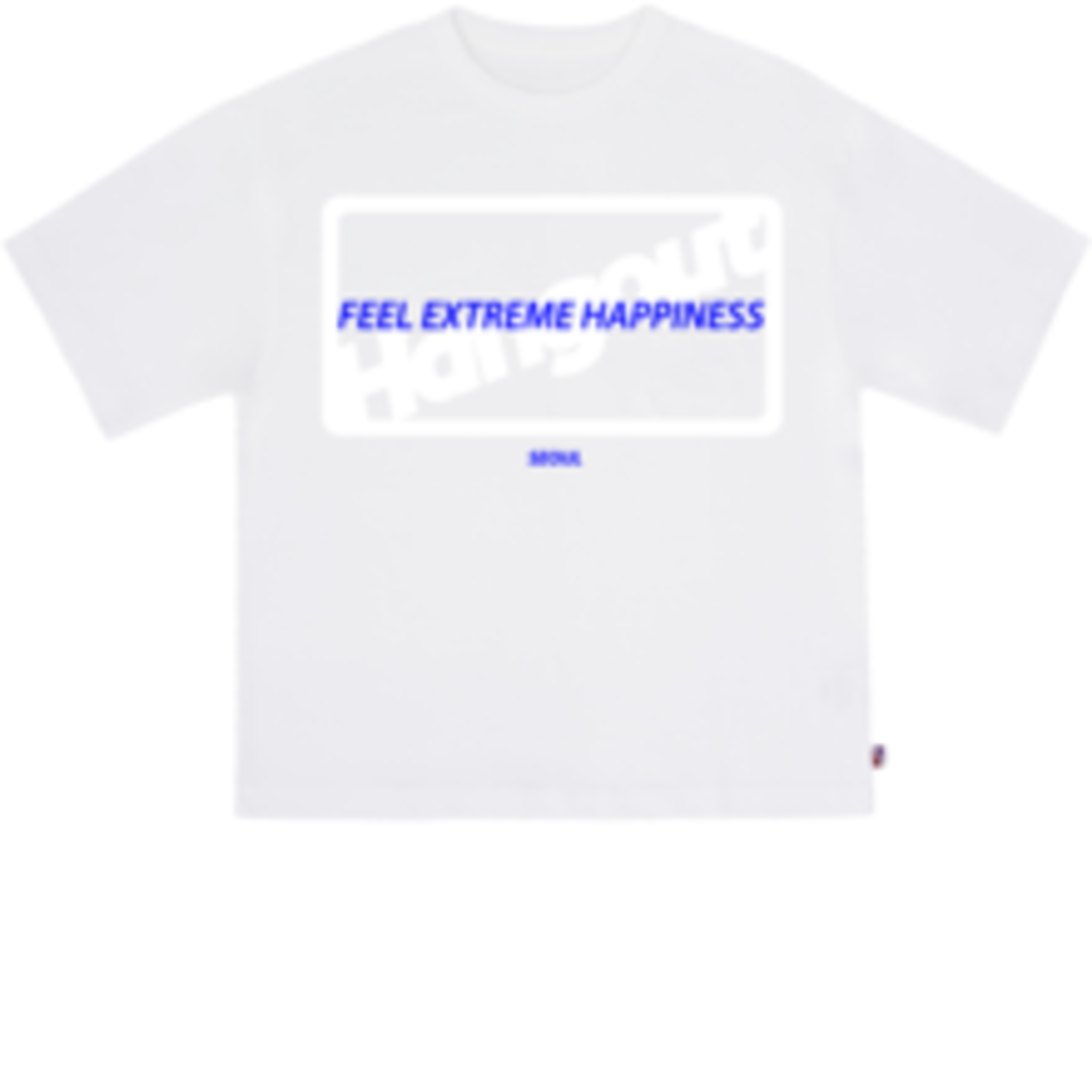[행아웃] Reflective Logo Feat.Parang Wide T-Shirt (White)