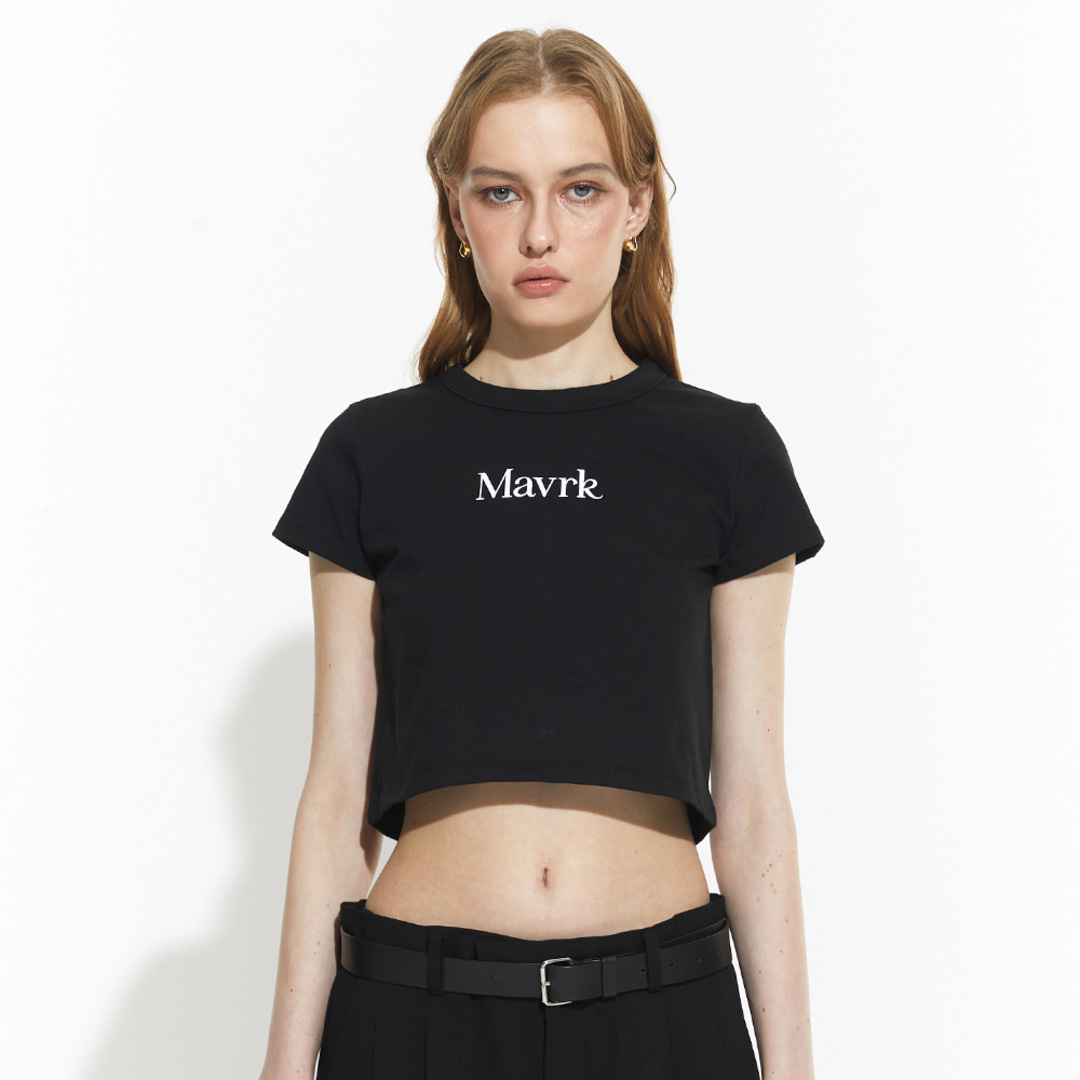 [매버릭] M-로고 크롭 티셔츠 블랙
