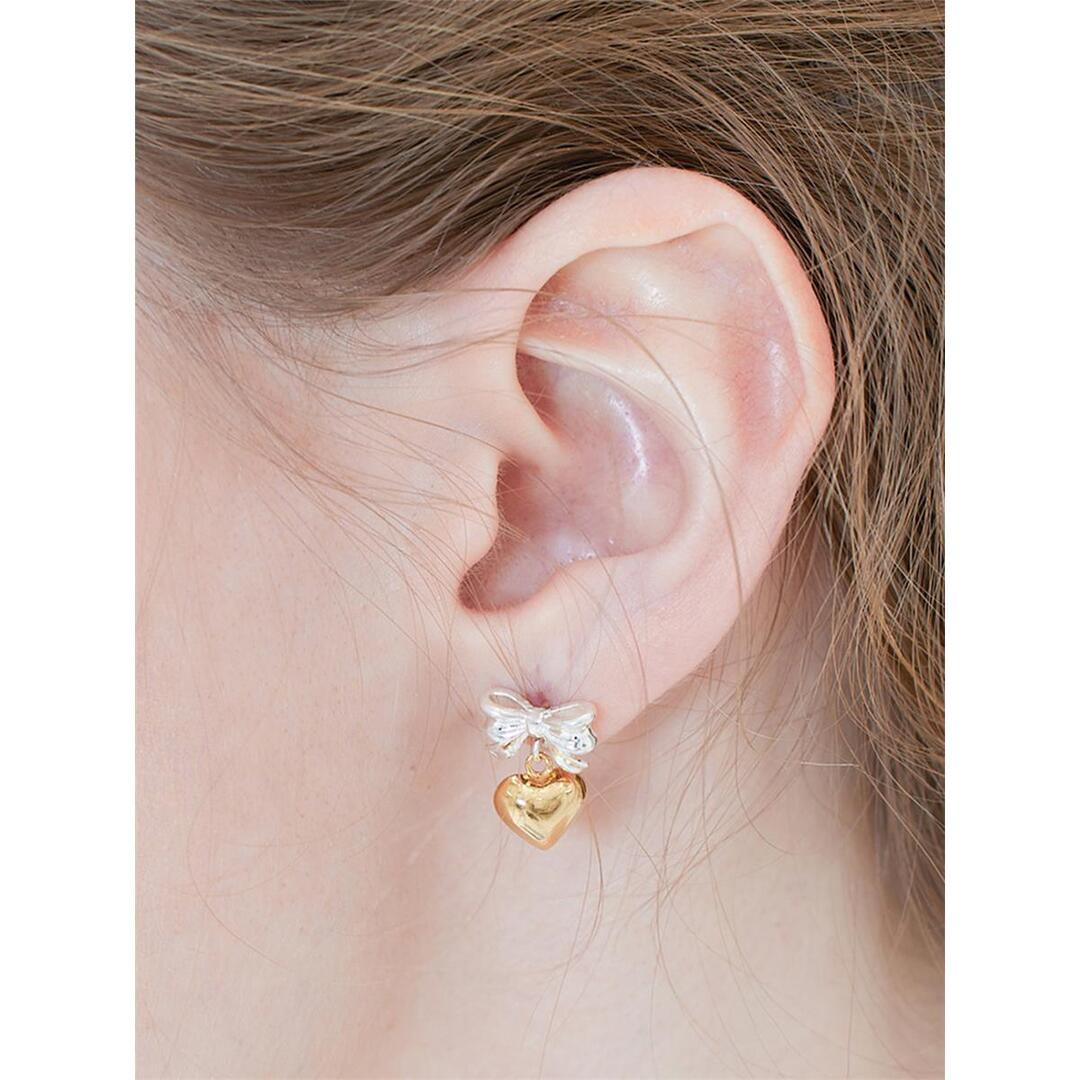 [티오유] medium ribon combi earring_SE016 [Silver925]