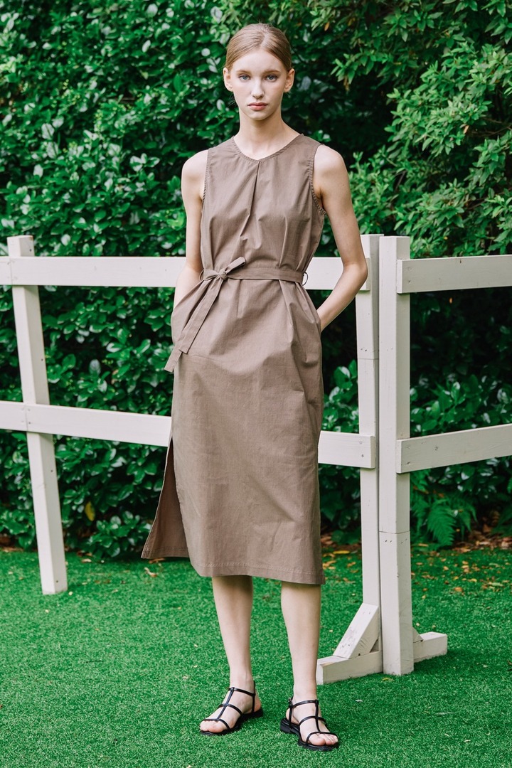 [블리온느] H-LINE Long Dress (Brown - 2colors)