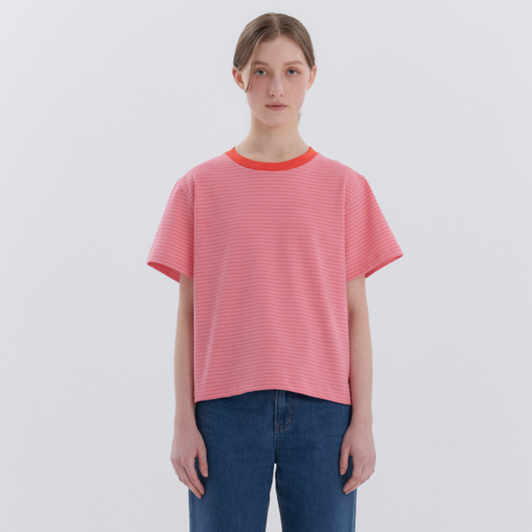 [위티앤험블] Pin Stripe T-Shirt (Pink)