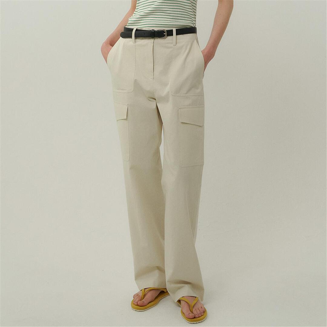 [블랭크03] cotton cargo pants (cream beige)