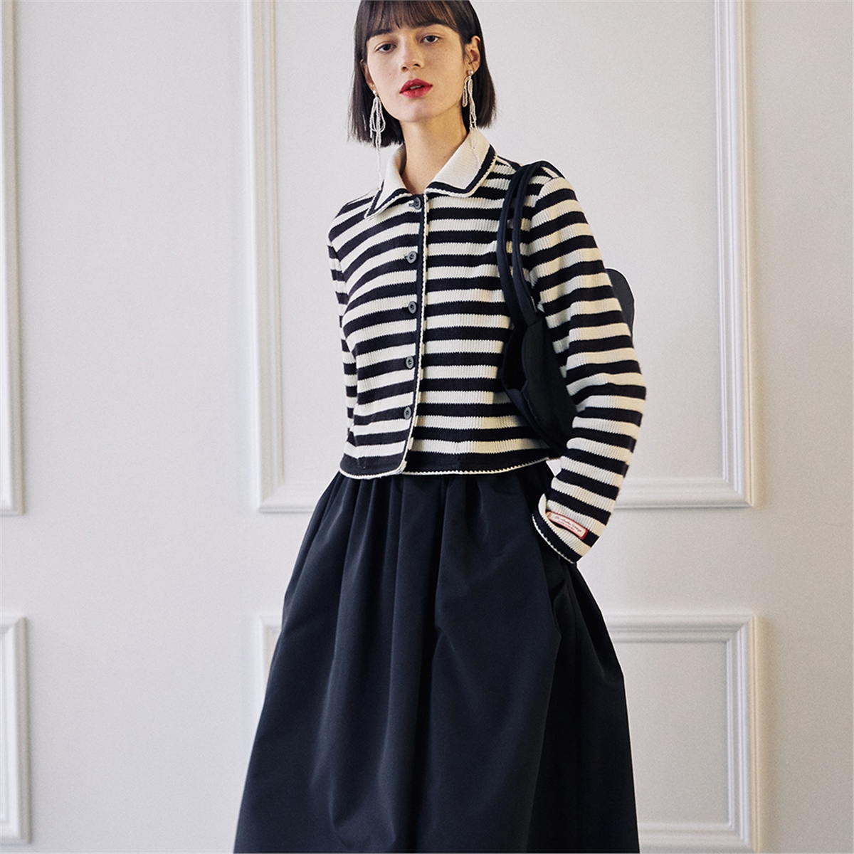 [타브] Tailored Stripe Jacket-Ivory