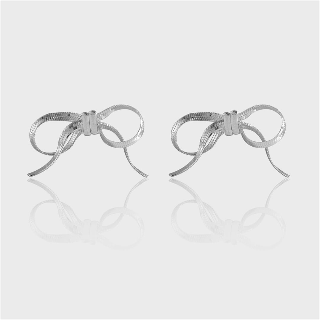 [티오유] [Silver925] WE021 Silver snake ribbon earring