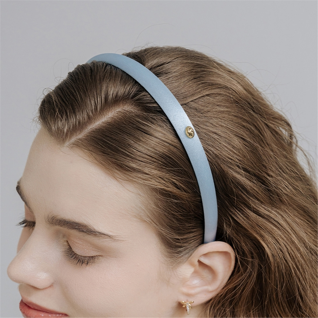 [하스] HTY023 Glossy slim blue hairband
