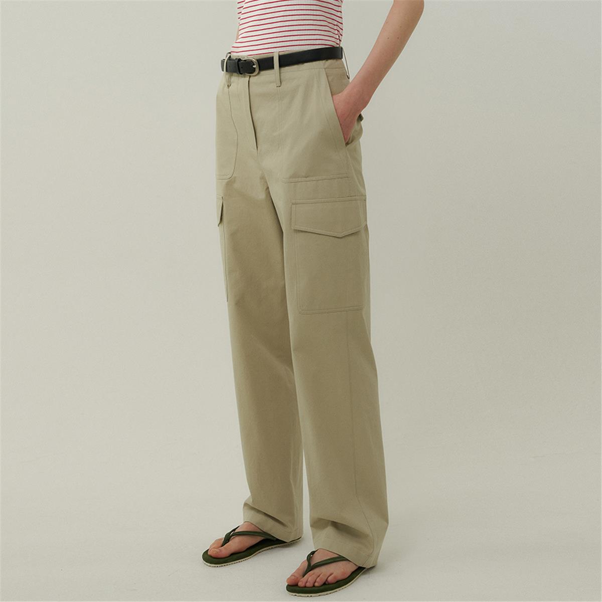 [블랭크03] cotton cargo pants (light khaki)