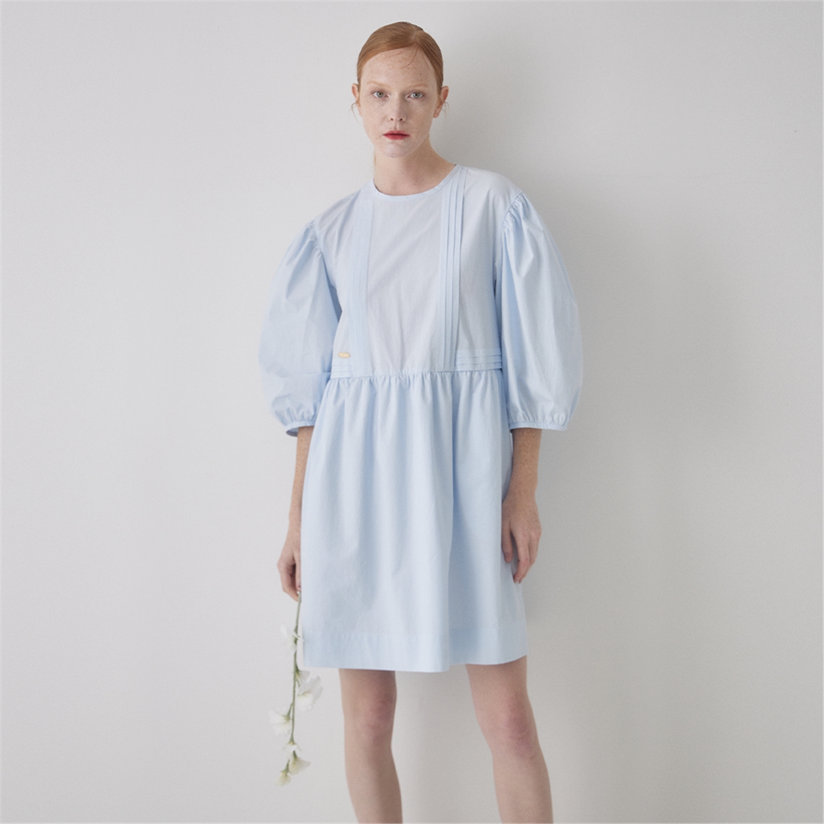 [타브] Organic Cotton Dress - Blue