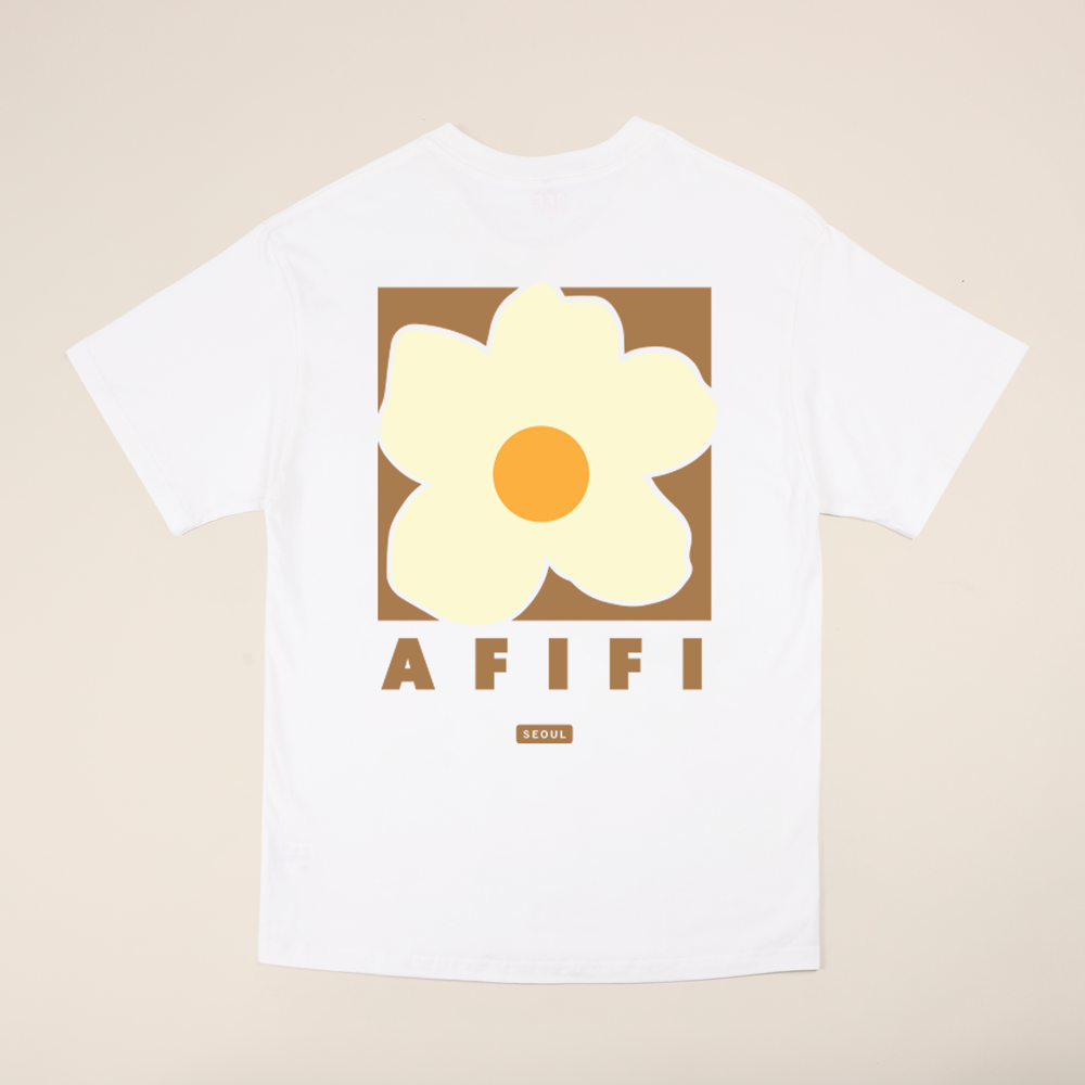 [아피피] Flower T - shirt KHAKI